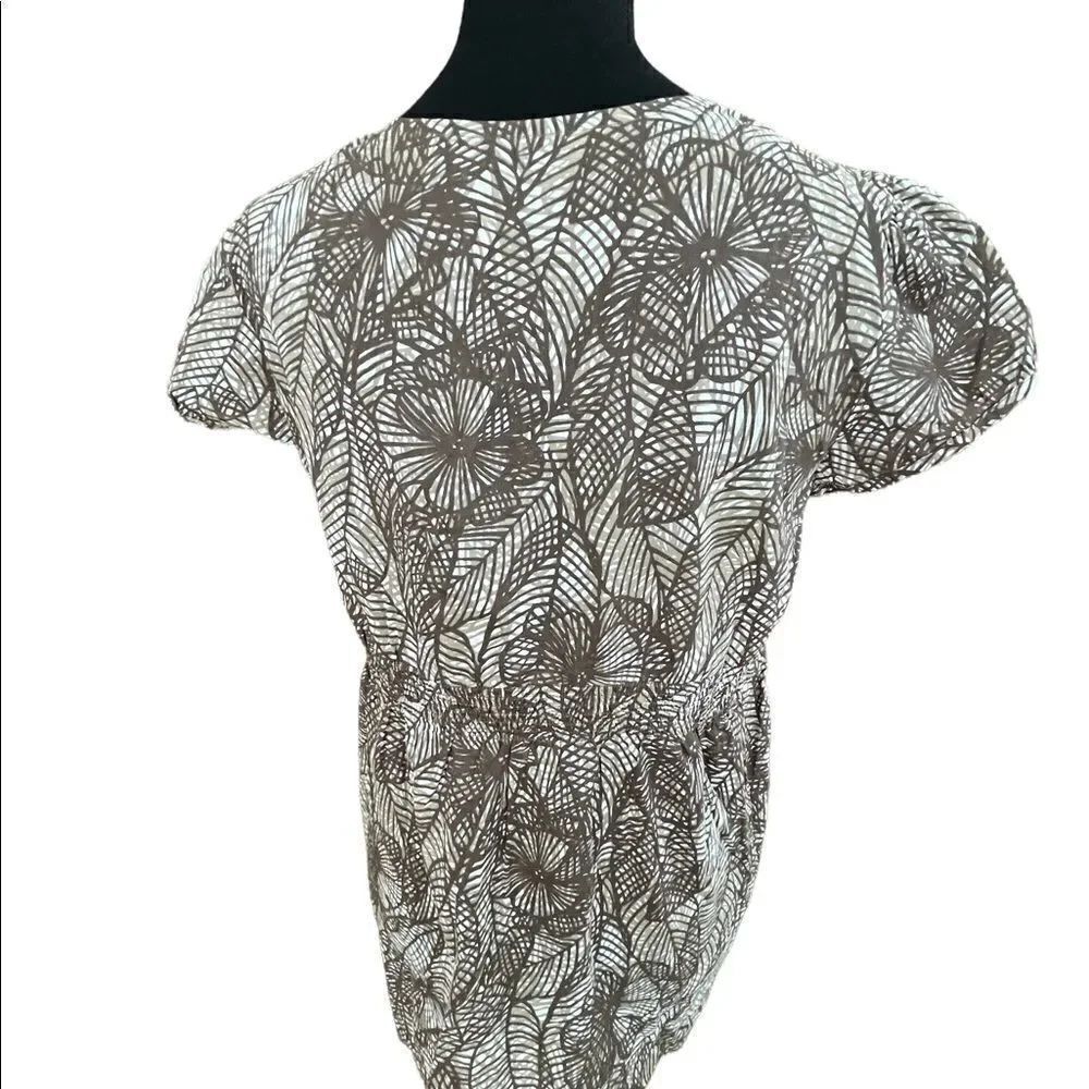 SONOMA Lifestyle 100% cotton smocked top with button front size S - Picture 3 of 6